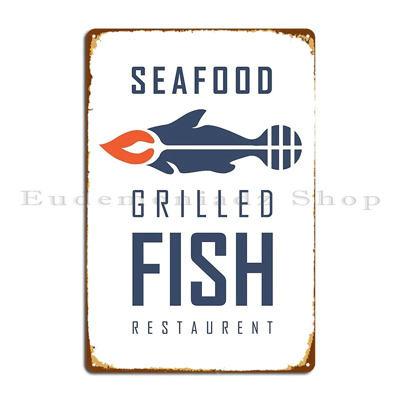 Home Cinema Restaurant - Sea Food Restaurant Teedesigndaily Metal Plaque