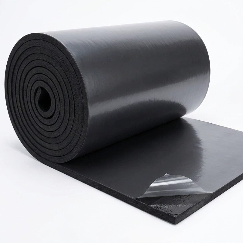 Noise Isolating Pad - Self-Adhesive Black Foam Insulation Pad for