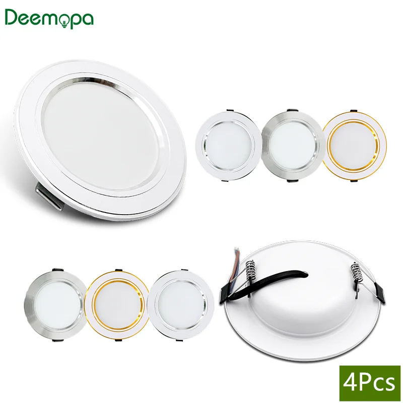 Home Cinema Led - 4Pcs LED Downlight AC 110V 220V