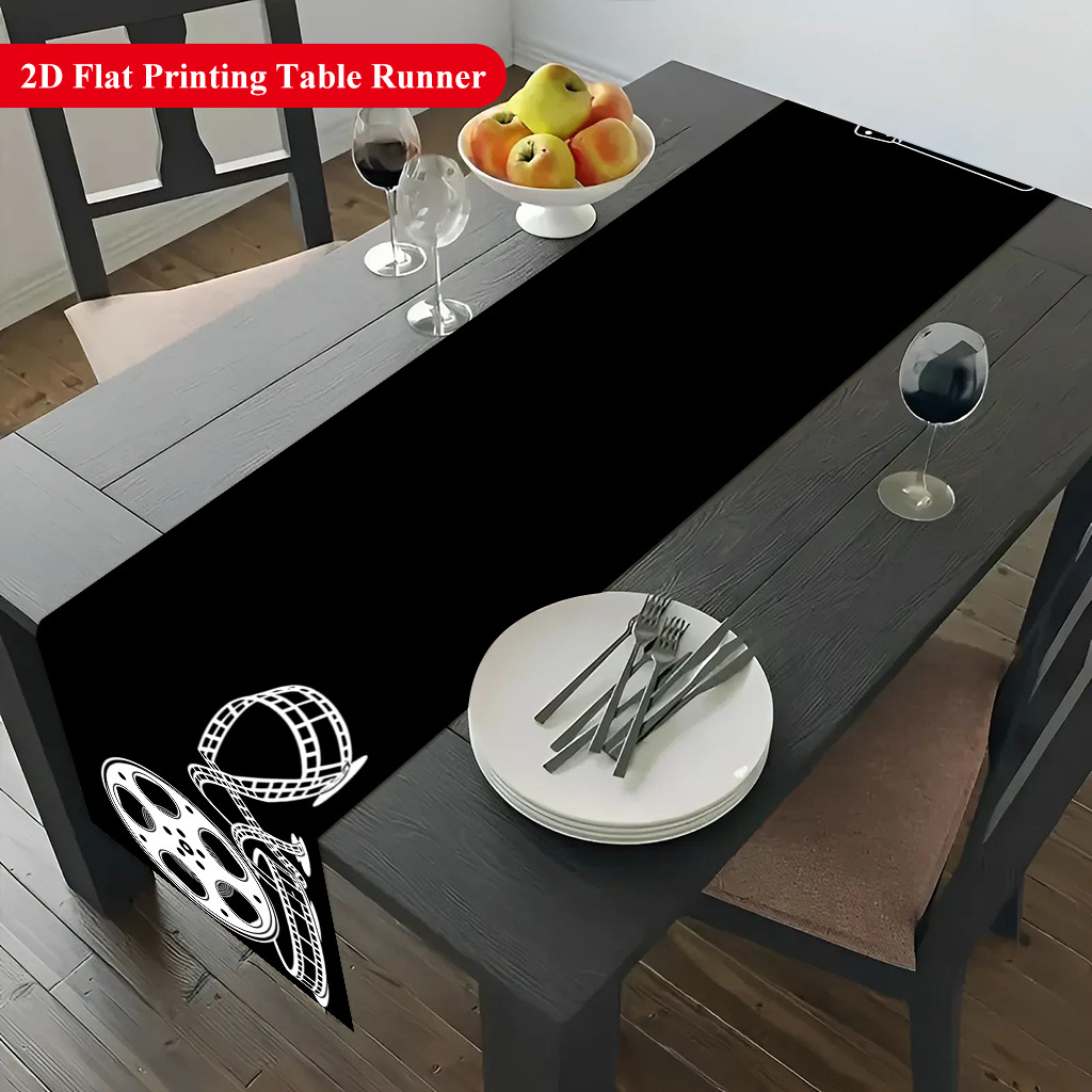Home Cinema Restaurant - Movie Film Clapperboard Print Table Runner
