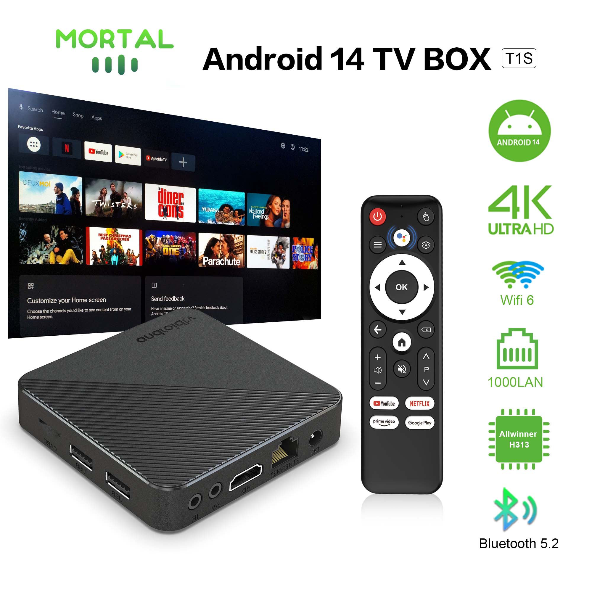 Home Cinema Google - Android14 TV Box Smart Home Theater