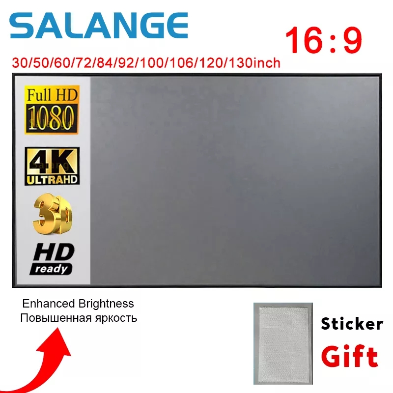 Salange Projector Screen,60 10 - Home Cinema Blanc ulasan dan harga