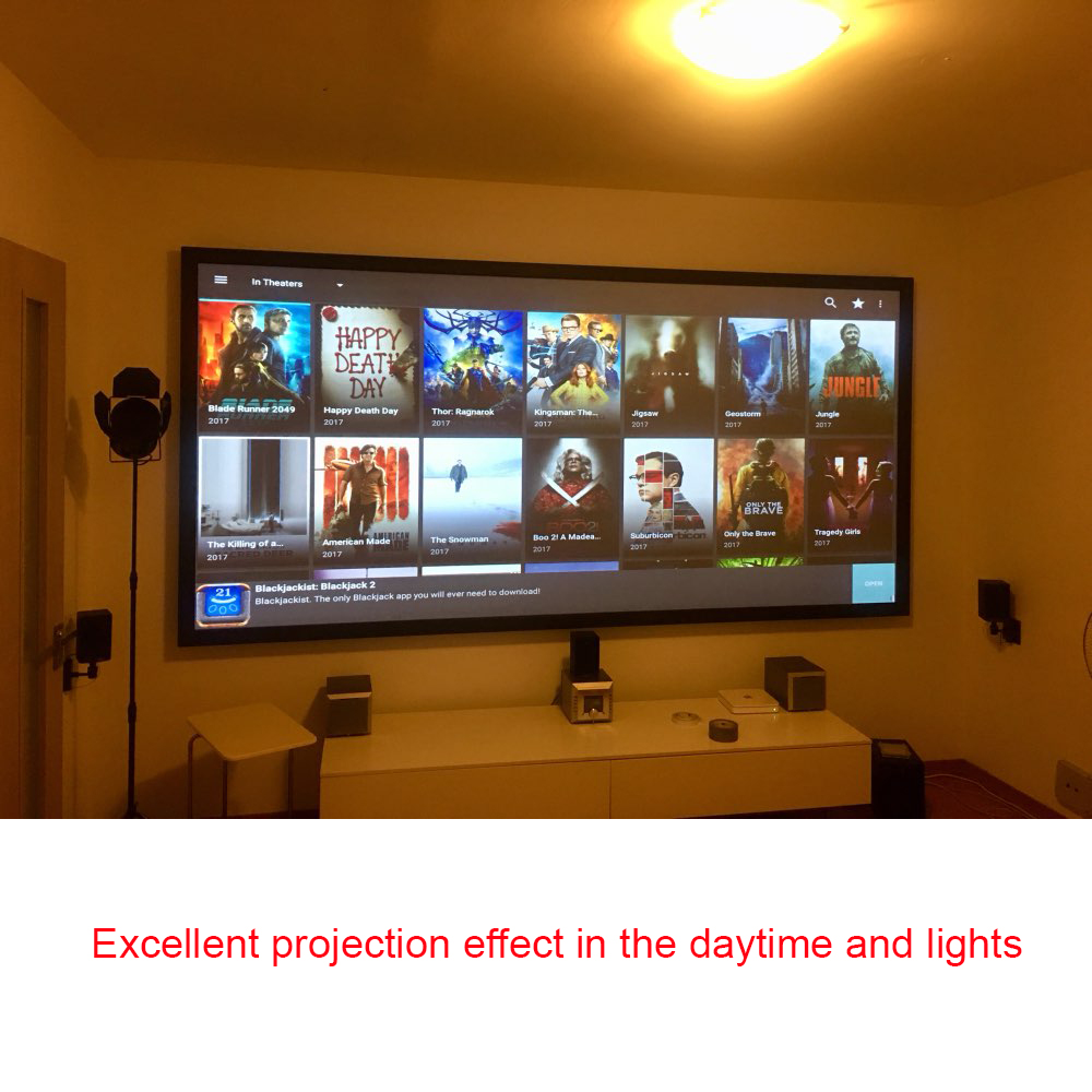 Salange Projector Screen,60 10 - Home Cinema Blanc ulasan dan harga