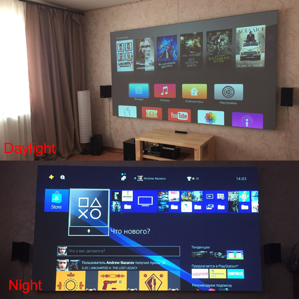 Salange Projector Screen,60 10 - Home Cinema Blanc ulasan dan harga