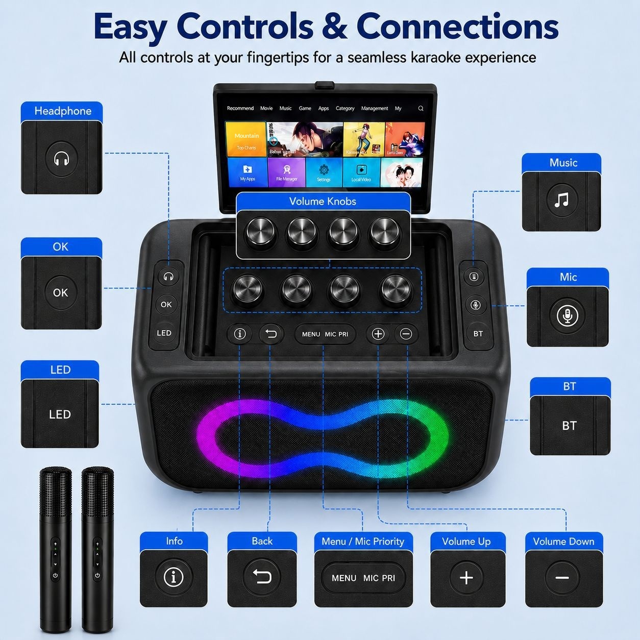 OEM/ODM K55 Portable Karaoke M - Home Theater Speaker ulasan dan harga