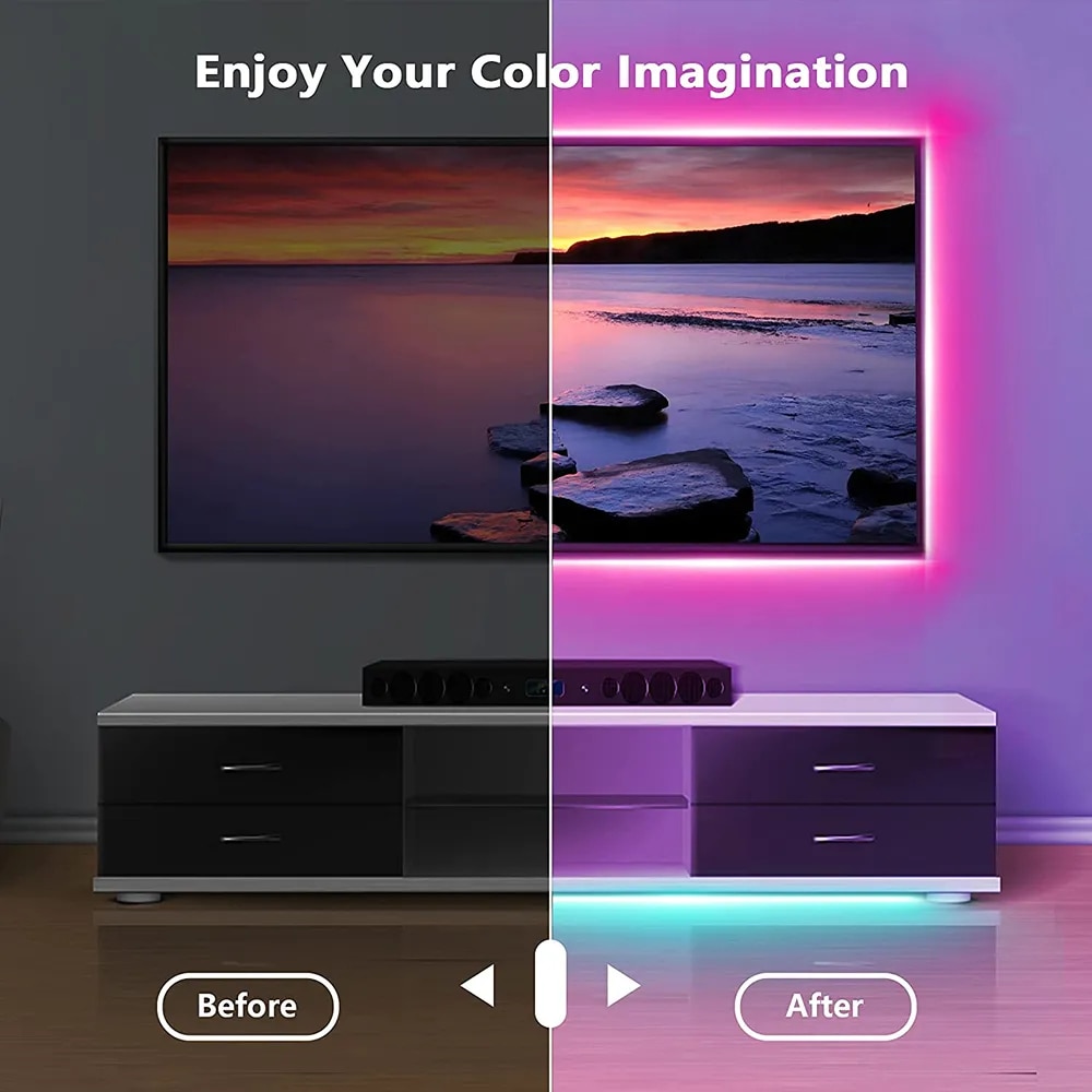 Tape Bluetooth USB LED Strip L - Ambient Light Strip Tv ulasan dan harga
