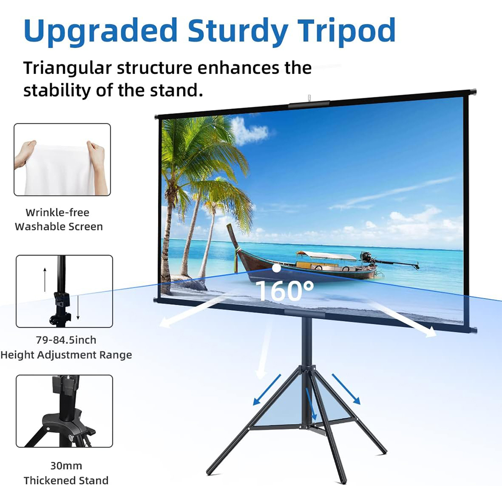 VEIDADZ Projector Screen With  - Home Cinema Blanc ulasan dan harga