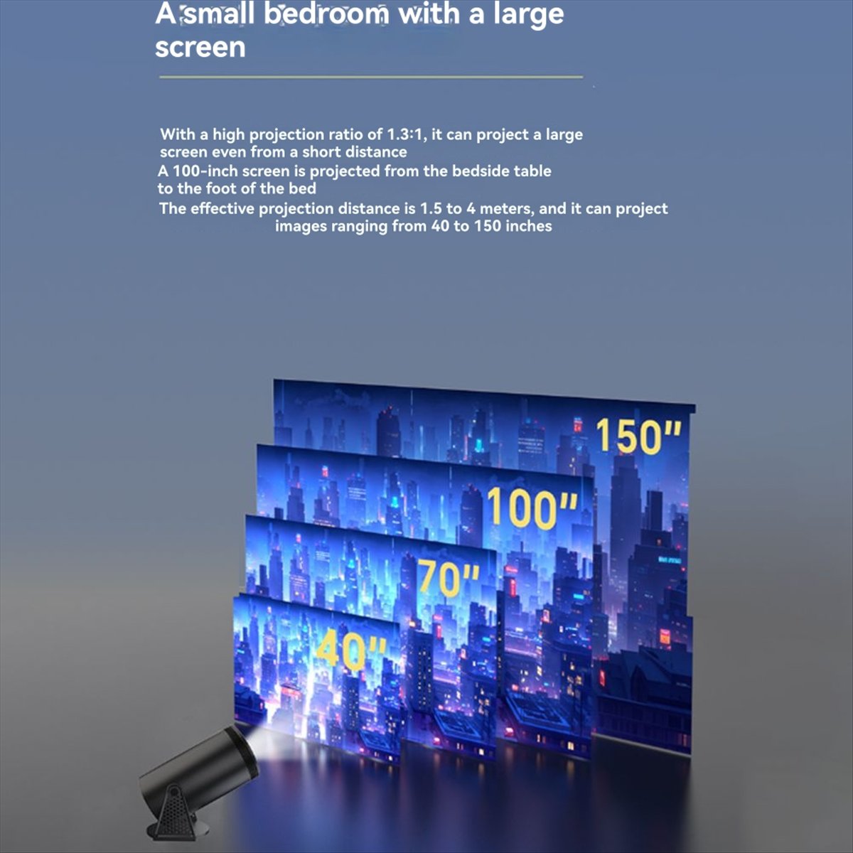 NEW 1080P Projector for Androi - Home Cinema Quad ulasan dan harga