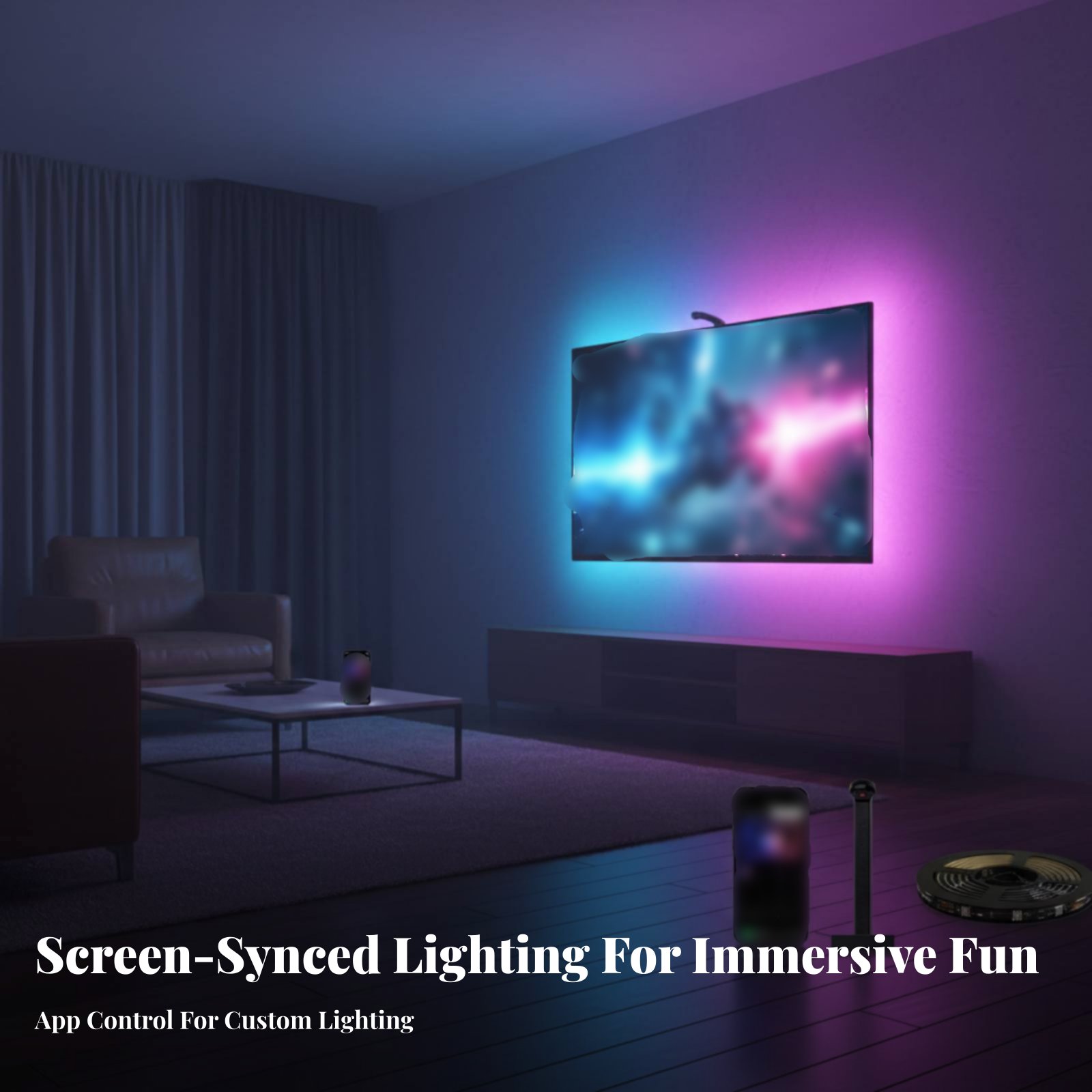 Screen Sync Lighting Strip Str - Ambient Light Strip Tv ulasan dan harga