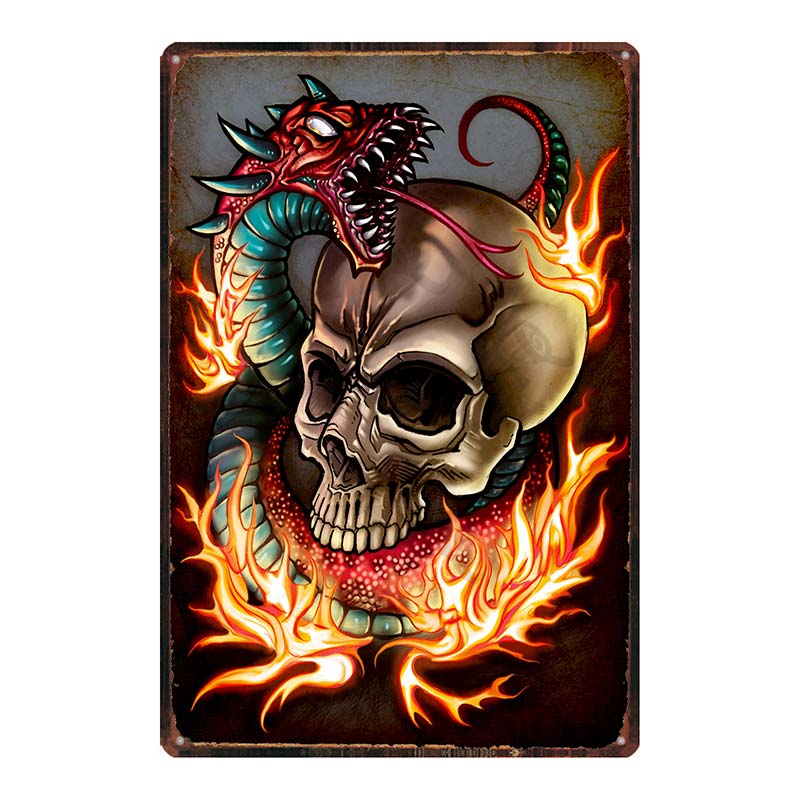 【YZFQ 】 Sugar Skull Plaque Met - Home Cinema Restaurant ulasan dan harga