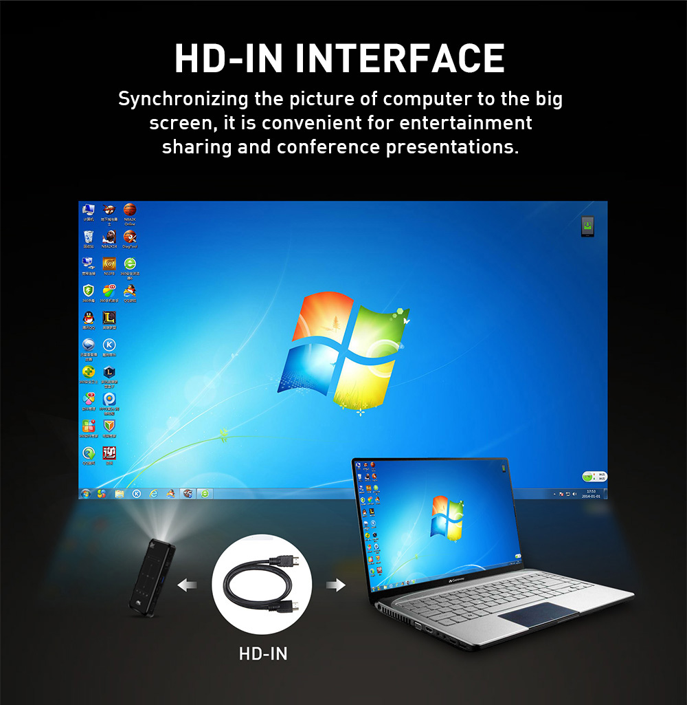 P09-II Portable DLP Mini Pocke - Home Cinema Quad ulasan dan harga