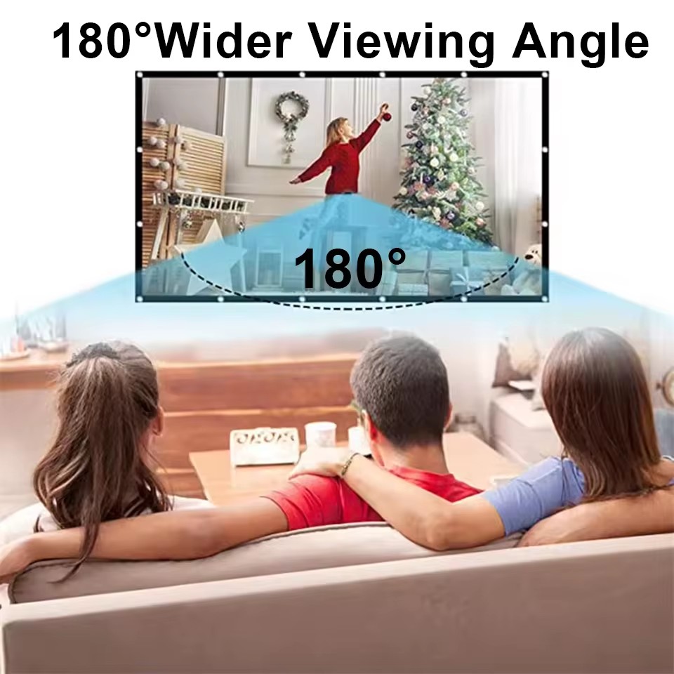 XIAOHUI 60-180Inch Projector W - Home Cinema Blanc ulasan dan harga