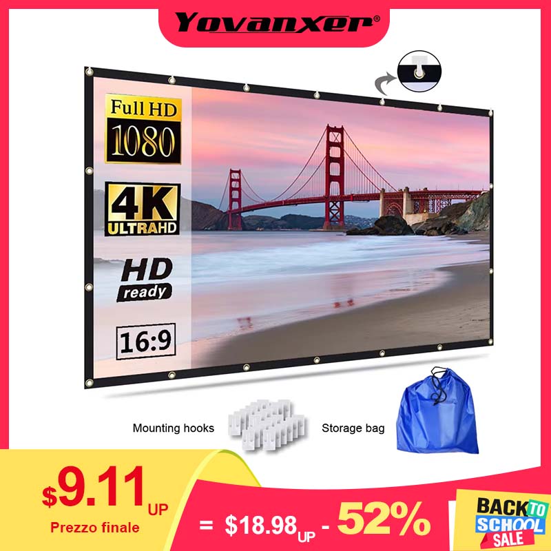 Yovanxer Portable Screen for P - Home Cinema Blanc ulasan dan harga