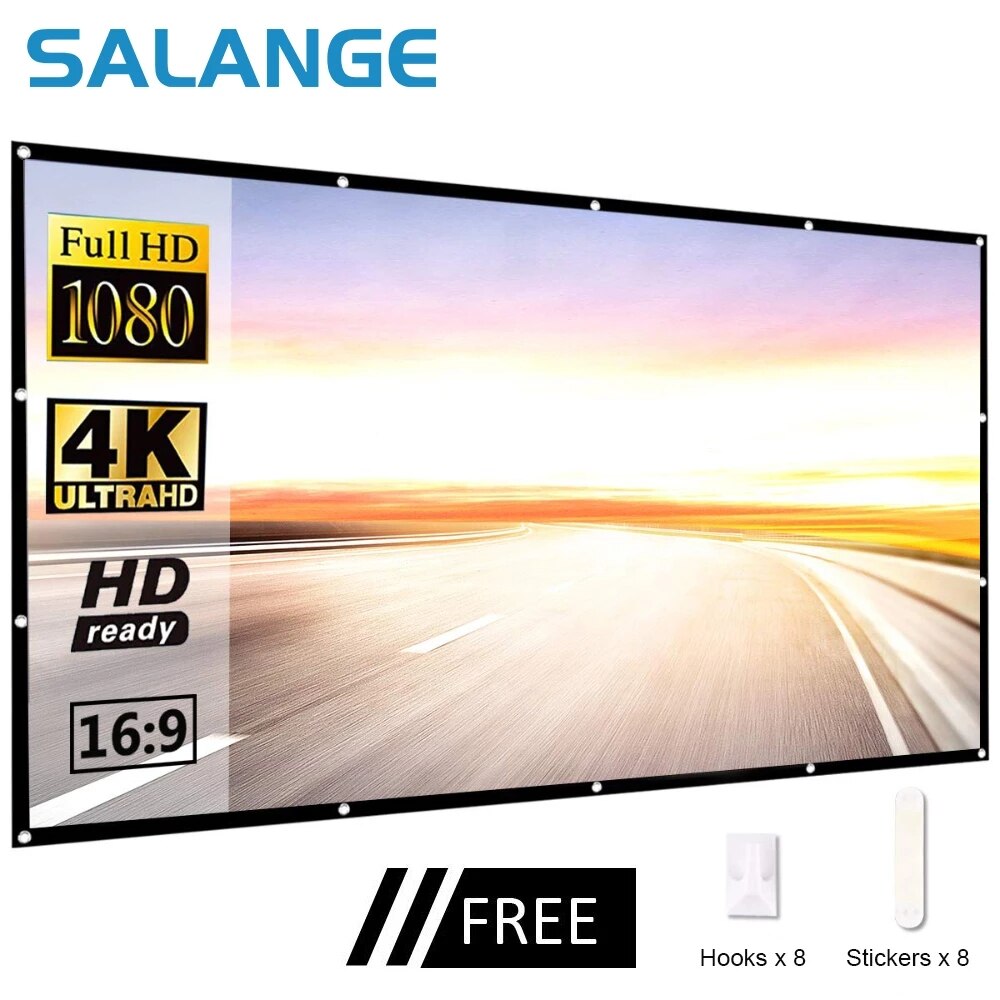Salange Projector Screen Porta - Home Cinema Blanc ulasan dan harga