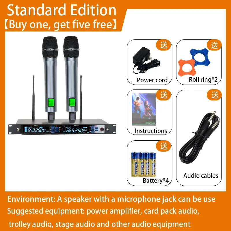 Wireless microphone system, 2- - Shure Mic Sm58 ulasan dan harga
