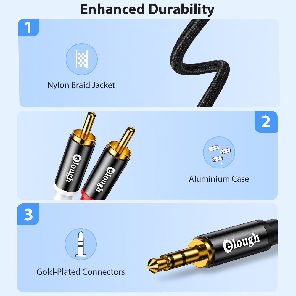 Elough RCA Cable AUX RCA Speak - Home Cinema Player ulasan dan harga