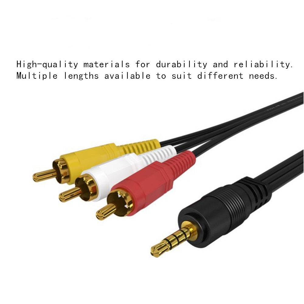 3.5mm to 3 RCA Audio Video Cab - Home Cinema Player ulasan dan harga