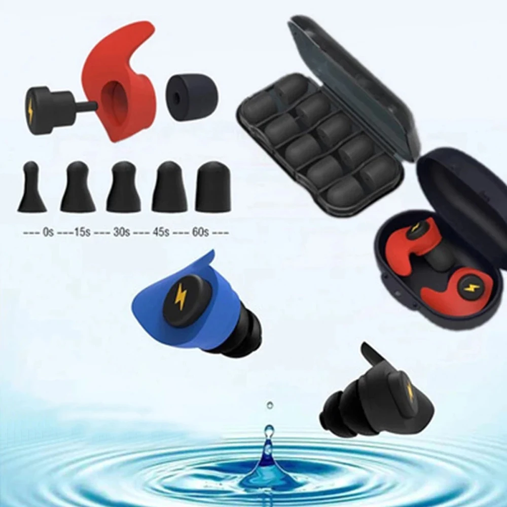 Sleep Silicone Ear Plugs Black - Noise Isolating Pad ulasan dan harga