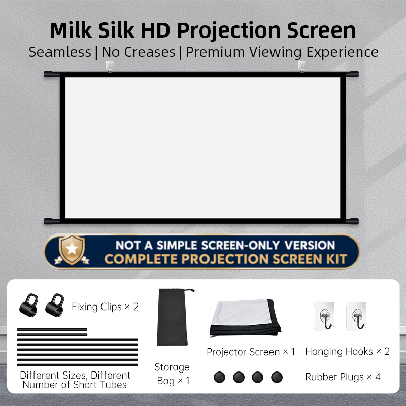 Projector Screen Wall Mounted  - Home Cinema Blanc ulasan dan harga