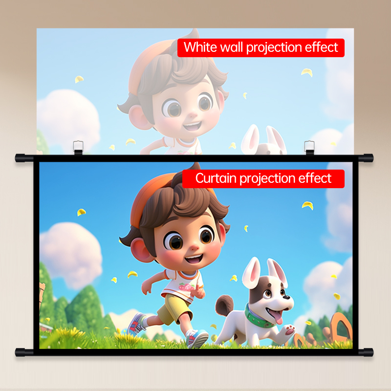 Projector Screen Wall Mounted  - Home Cinema Blanc ulasan dan harga