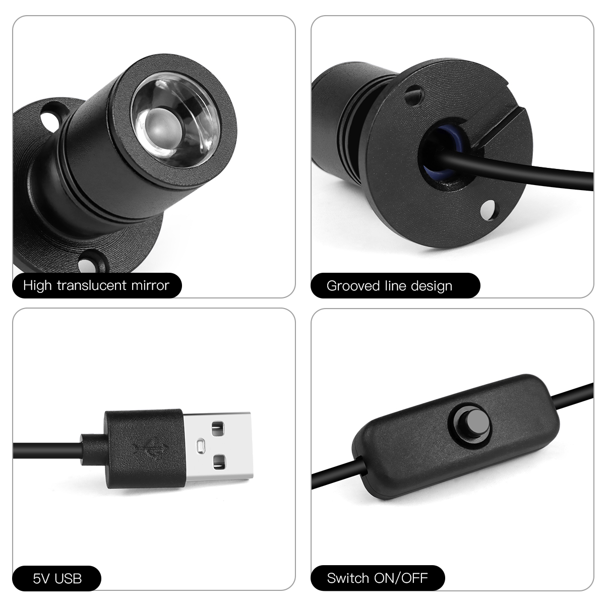 8Colors Mini Spot Light 1W Rot - Home Cinema Led ulasan dan harga