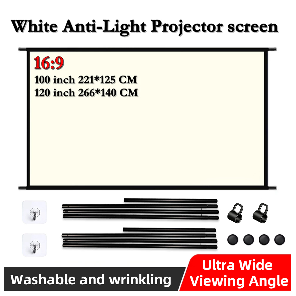 Portable Projector Screen 16:9 - Home Cinema Blanc ulasan dan harga