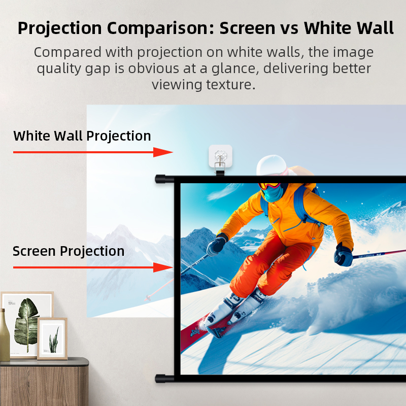 Portable Projector Screen 16:9 - Home Cinema Blanc ulasan dan harga