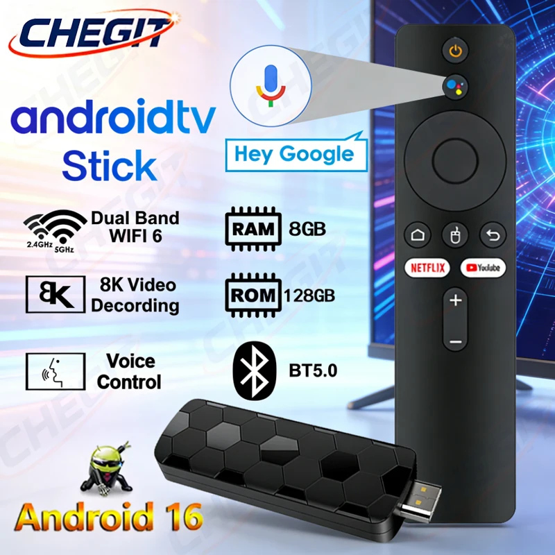 Android 16 8K Ultra HD TV Stic - Home Cinema Media Player ulasan dan harga