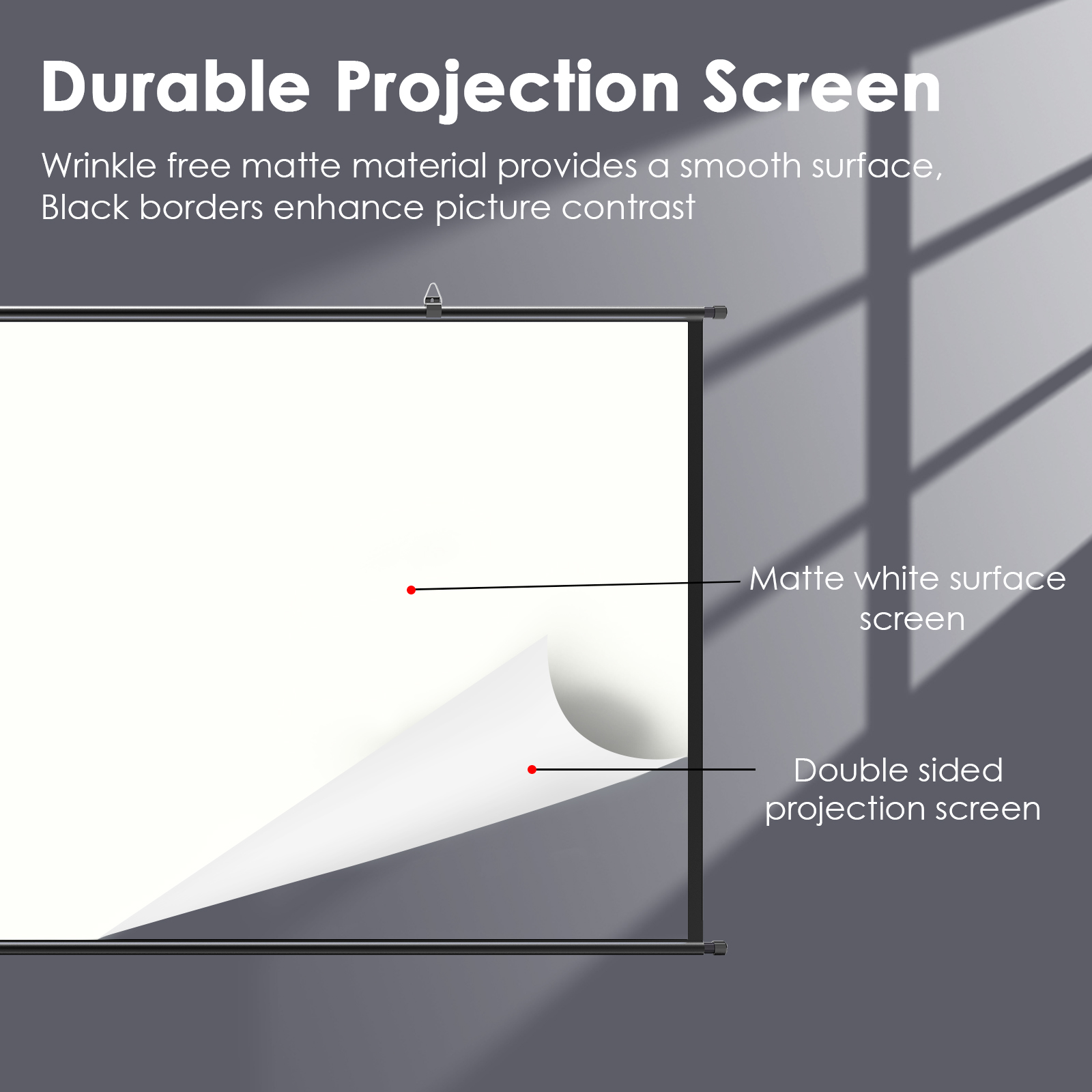 LEJIADA Wall Mounted Projector - Home Cinema Blanc ulasan dan harga