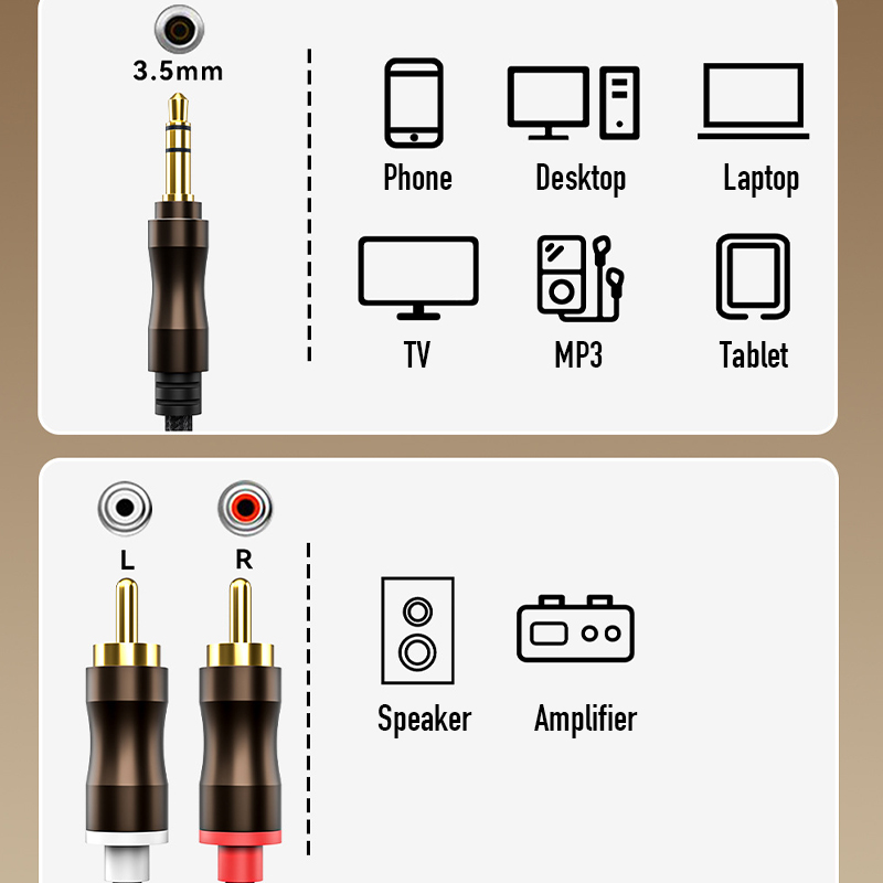 RCA To 3.5 mm Jack Aux Audio C - Home Cinema Player ulasan dan harga