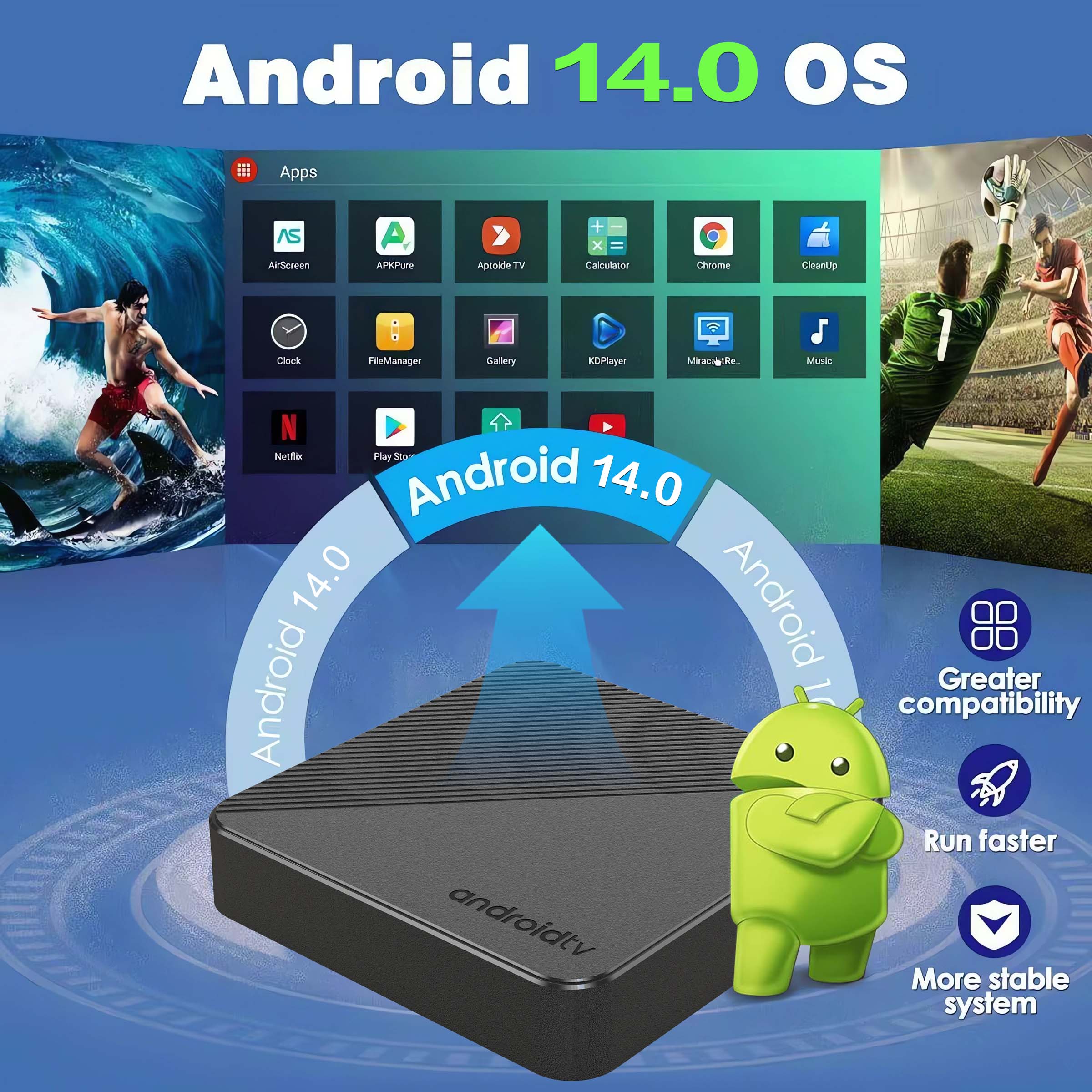 Android14 TV Box Smart Home Th - Home Cinema Google ulasan dan harga