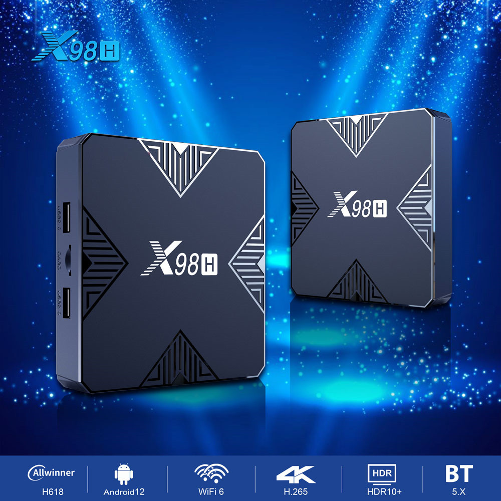 X98H TV Box Android12 Allwinne - Home Cinema Quad ulasan dan harga