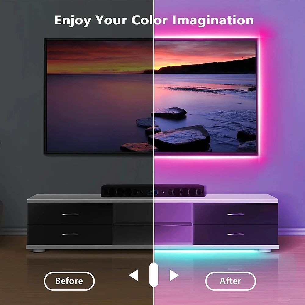 RGB Led Strip Light Bluetooth  - Ambient Light Strip Tv ulasan dan harga