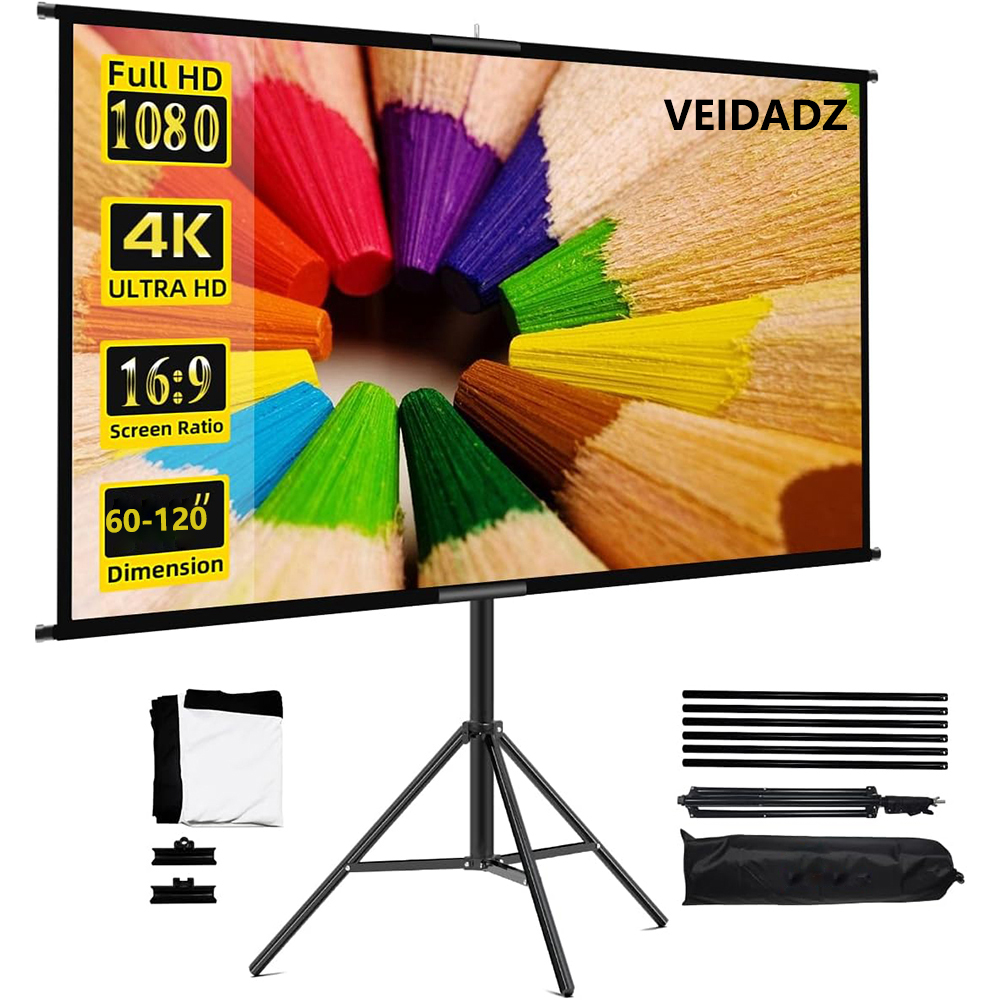 VEIDADZ Projector Screen With  - Home Cinema Blanc ulasan dan harga