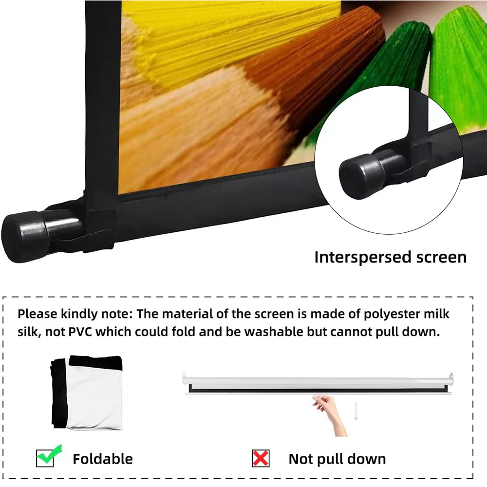 VEIDADZ Projector Screen With  - Home Cinema Blanc ulasan dan harga